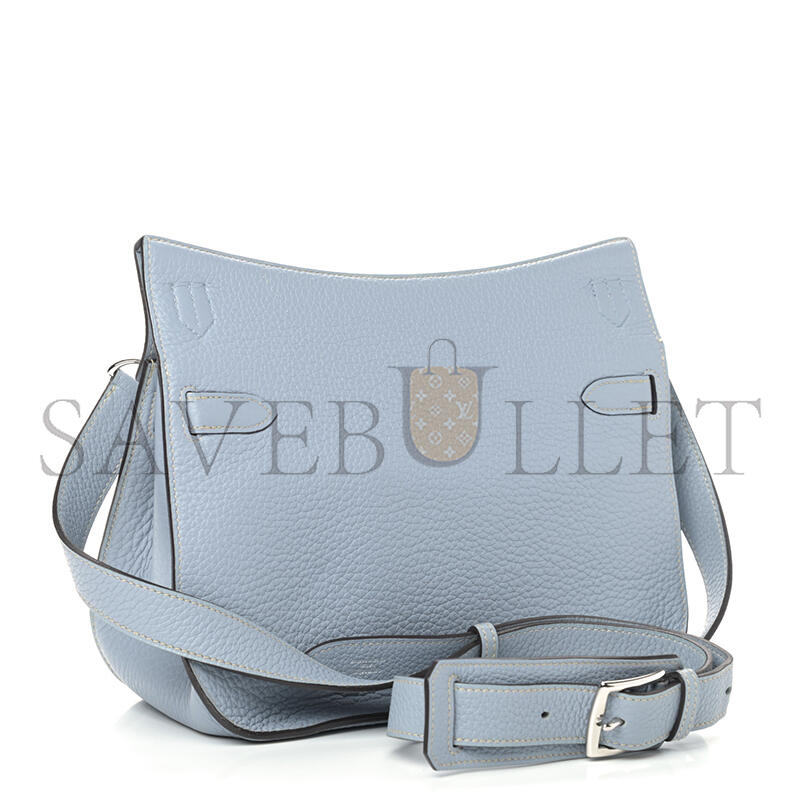 H**mes master taurillon clemence jypsiere 28 bleu lin (28*22*12cm)